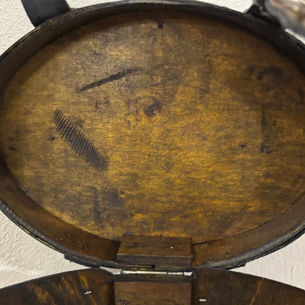 Vintage Leather and Wood purse